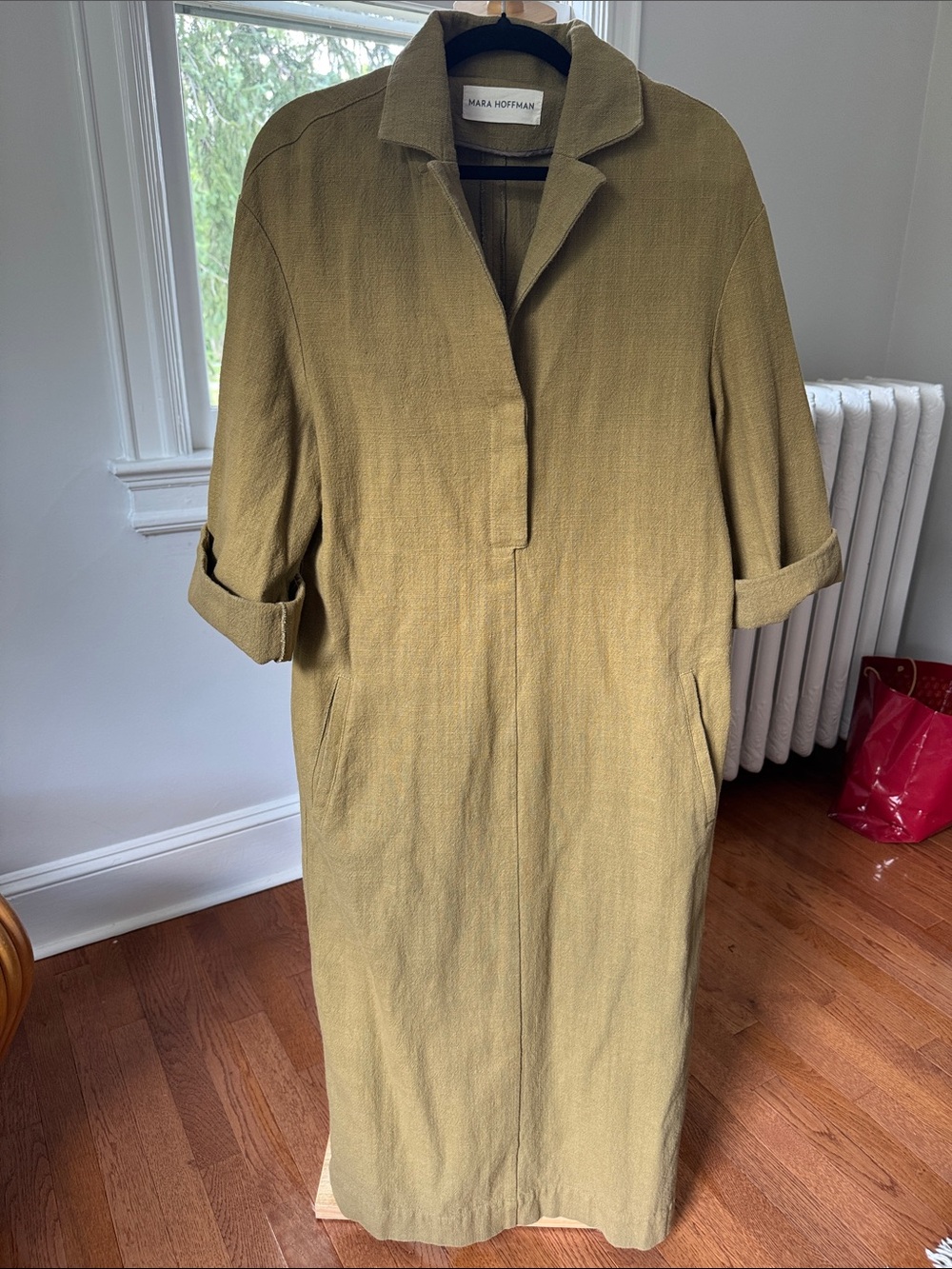 Mara Hoffman Olive Green Midi Dress